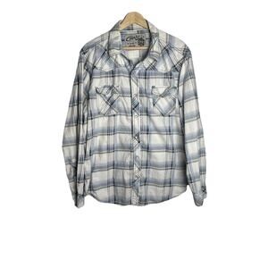Chals Button Down Mens Sz XXL Pearl Snap western Cowboy Rodeo Cowboycore